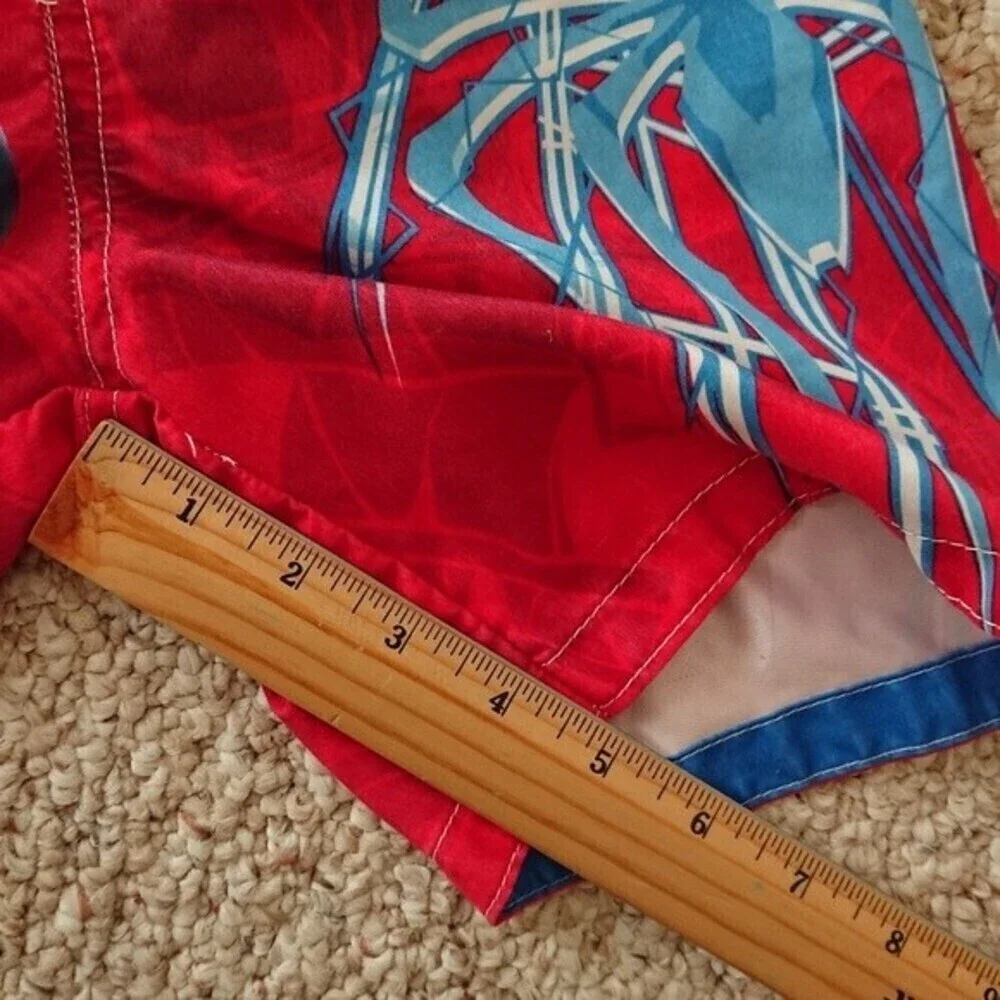 Boys Marvel Spider Swim Shorts - Blue & red size 5